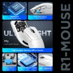 ATTACK SHARK R1 Wireless Gaming Mouse - Black - Image 6