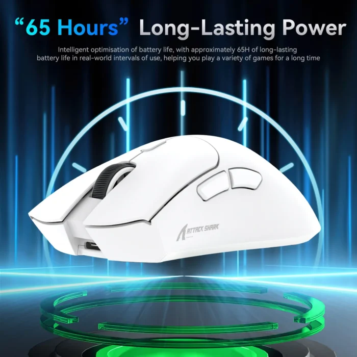 ATTACK SHARK R1 Wireless Gaming Mouse - Black - Image 9