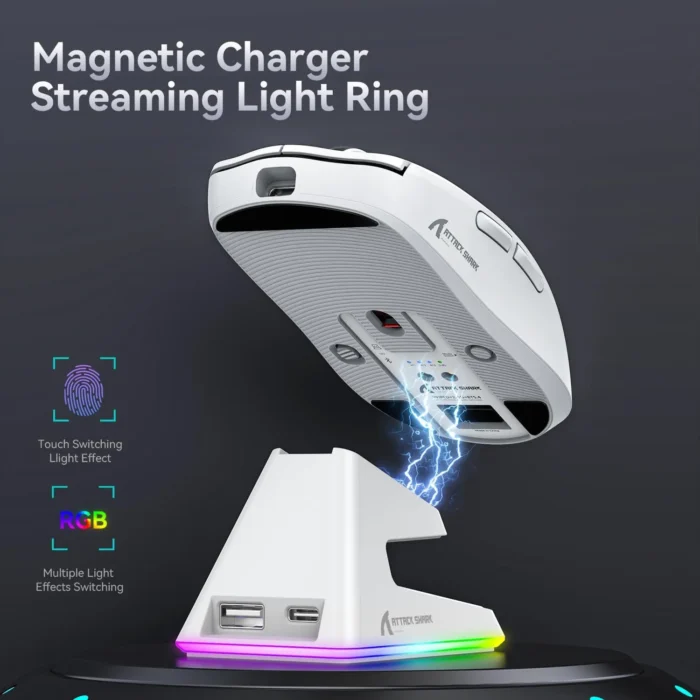 ATTACK SHARK X6 Wireless Gaming Mouse - Black - Image 13