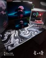 Black Waves Mousepad (50x100)