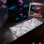 White Topography Mousepad (30x80)