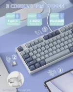 Keyboard Attack Shark K86-Lavender Blue - Image 9