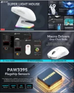 ATTACK SHARK X6 Wireless Gaming Mouse - White - Image 10