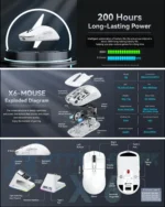 ATTACK SHARK X6 Wireless Gaming Mouse - White - Image 11