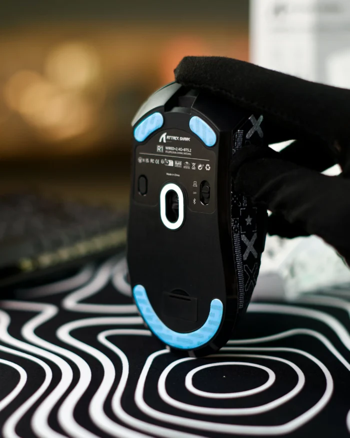 ATTACK SHARK R1 Wireless Gaming Mouse - Black - Image 3