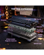 Keyboard Attack Shark X68 HE Black - Image 6