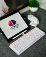 White Mechanical Arabic Keyboard 60% - Image 7
