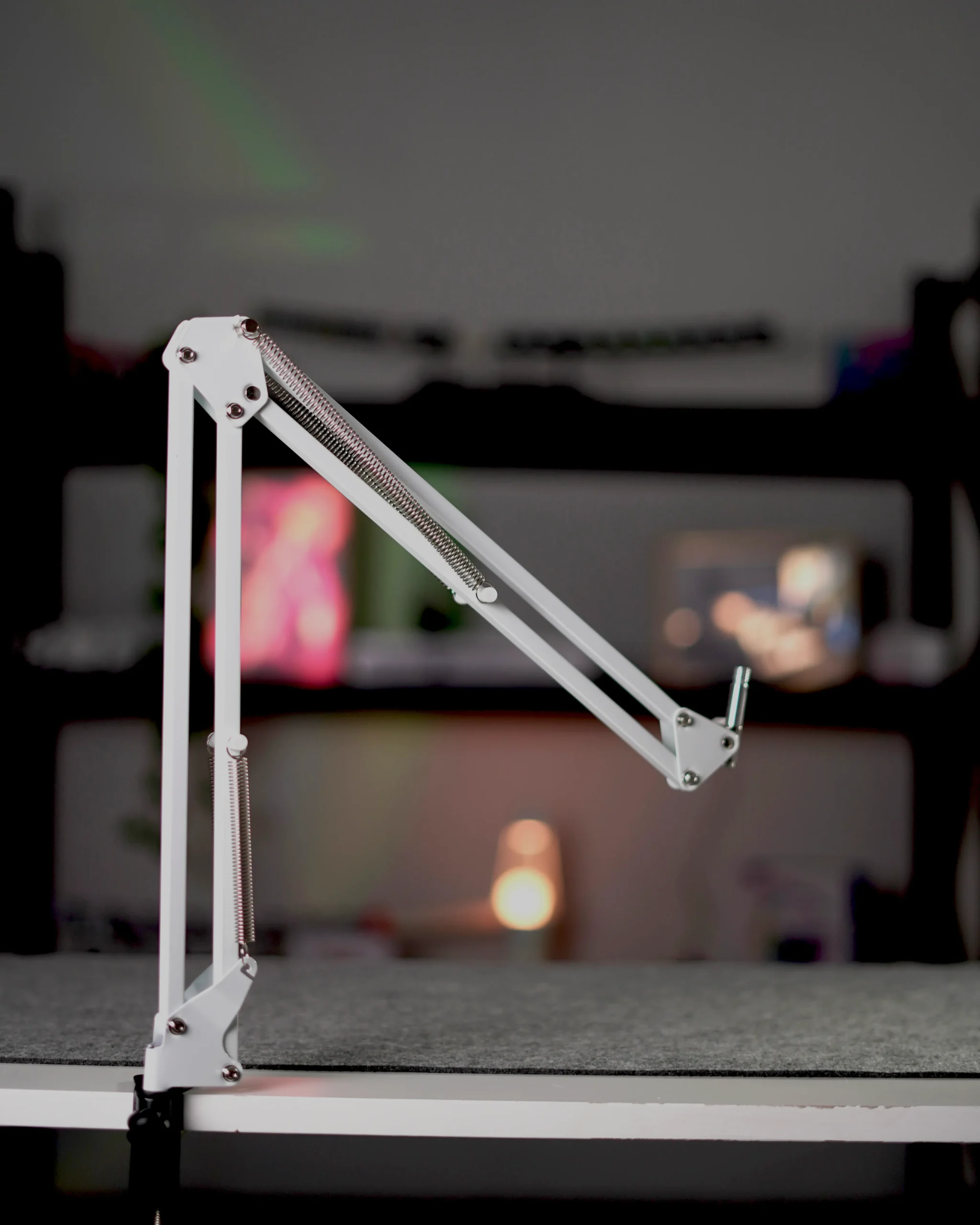 ١ White Mic Stand - Image 1