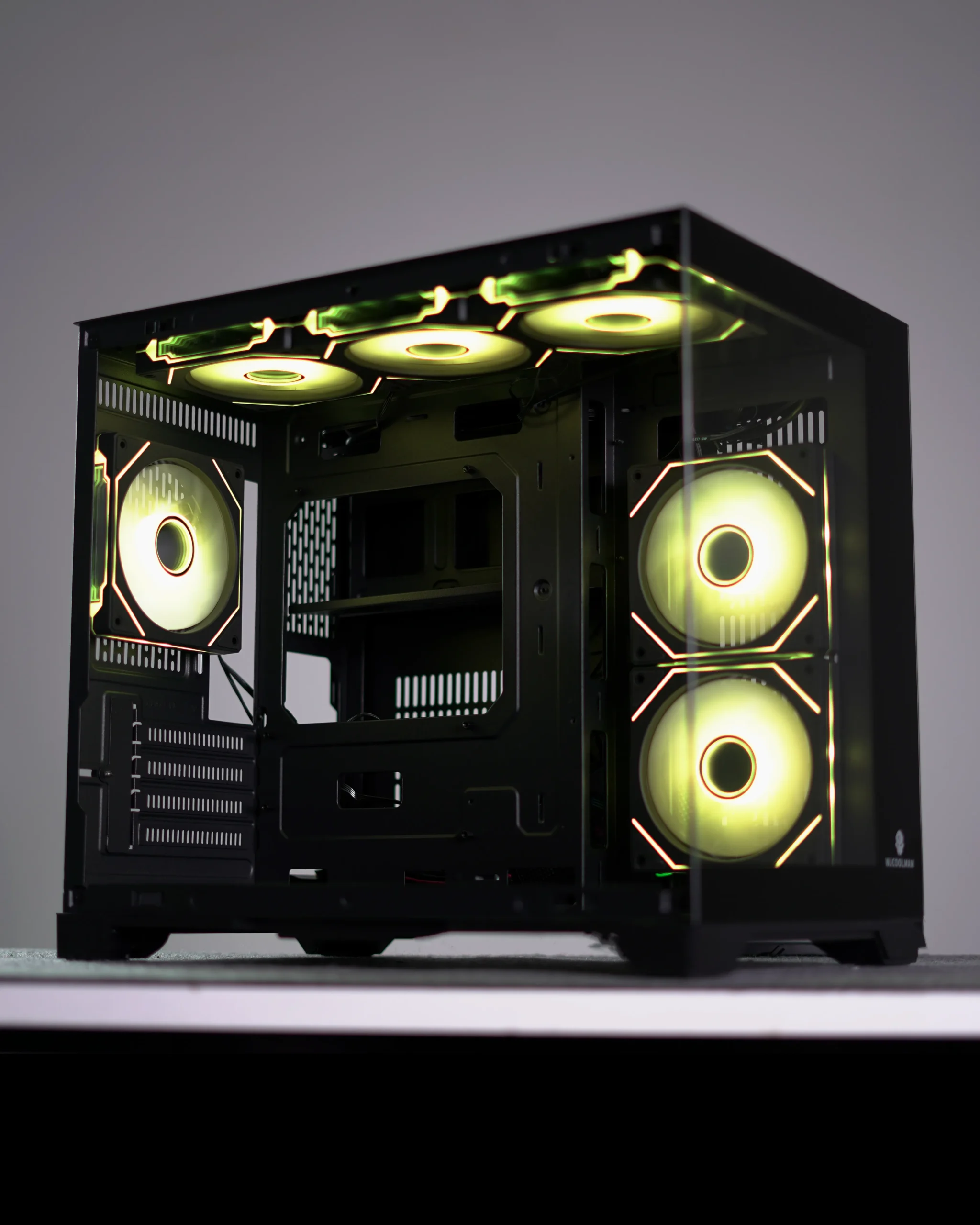 2 Black Lone Warrior M-ATX PC Case + 6 Fans - Image 1