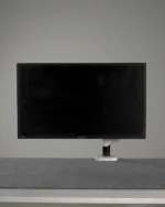 White Single Hydraulic Monitor Stand - Image 4