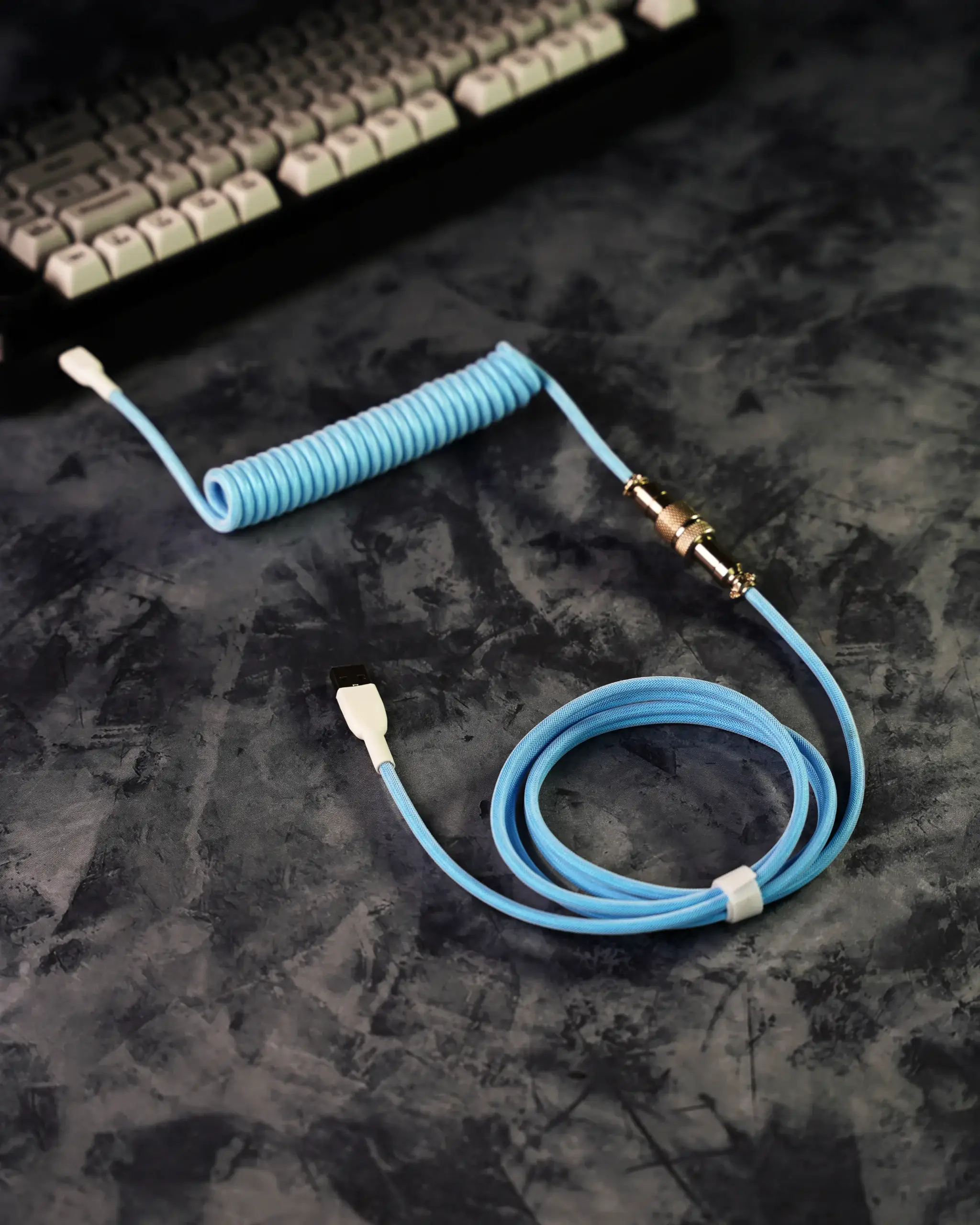 DSC06998 Blue Coiled Cable - Image 1