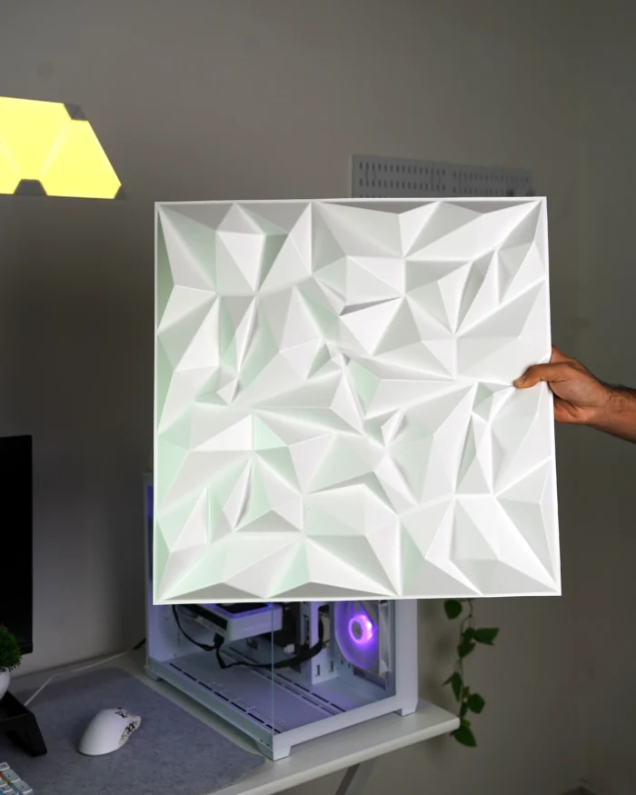 White Dimond 3D Wall Panel, 50x50cm - Image 2