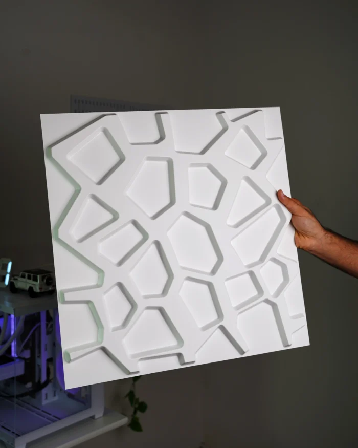 White Web 3D Wall Panel, 50x50cm - Image 2