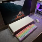 White Monitor Riser