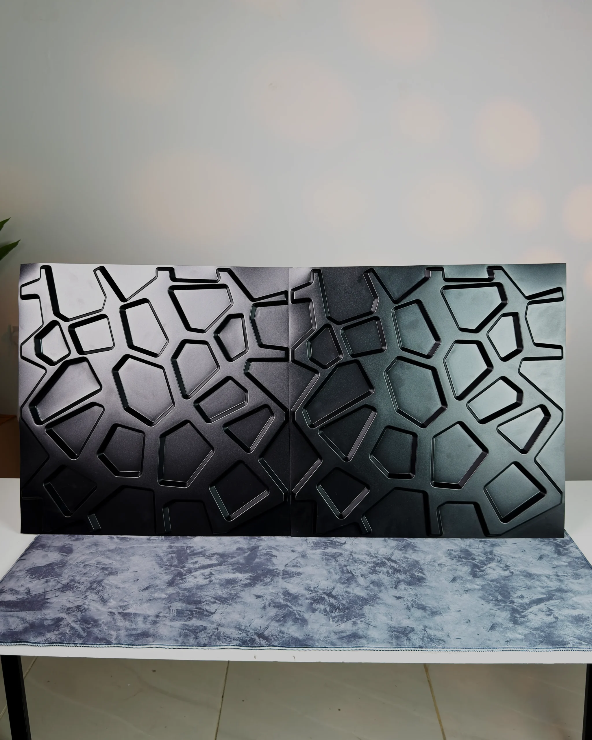 IMG_1771 Black Web 3D Wall Panel, 50x50cm - Image 1