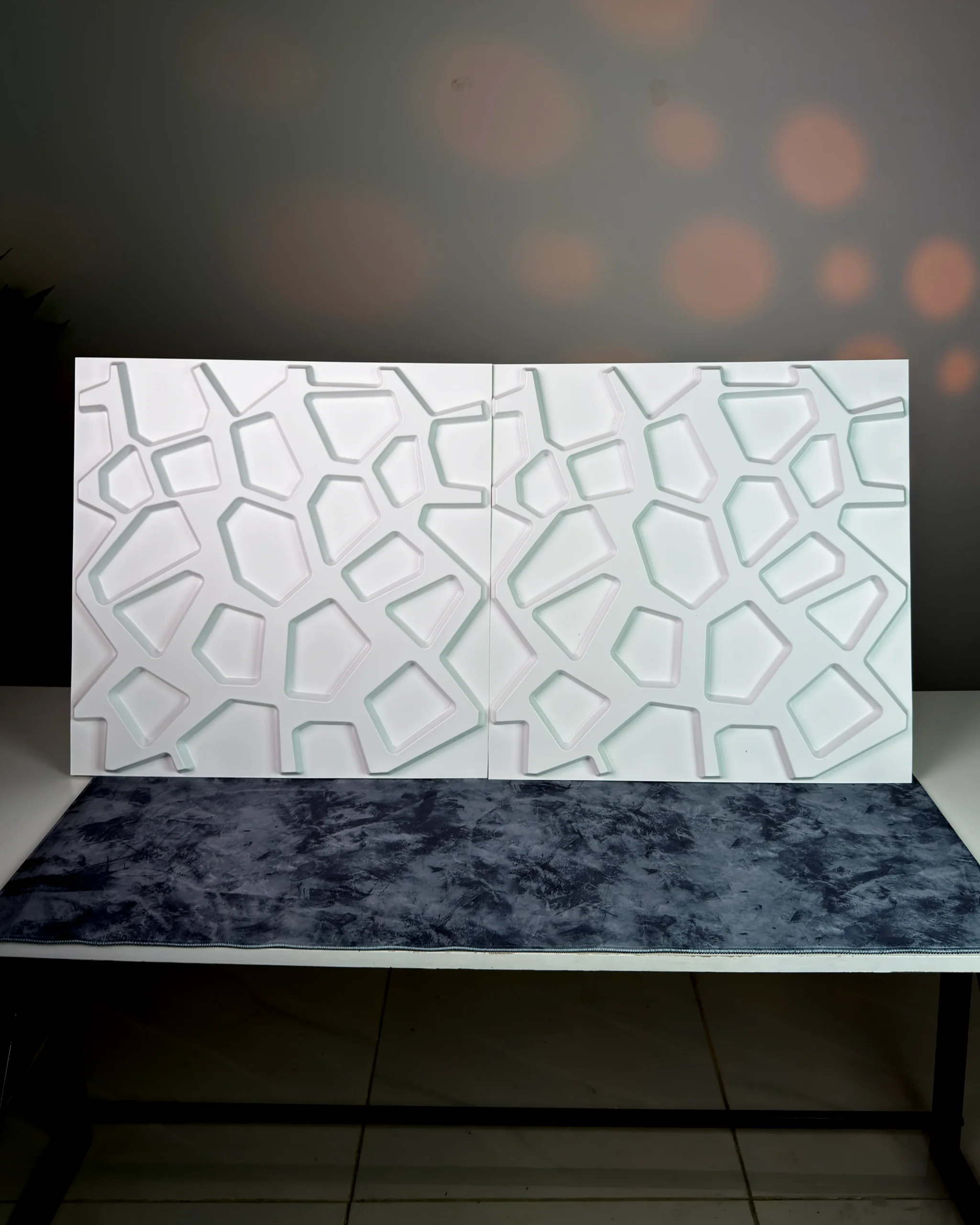 IMG_1775 White Web 3D Wall Panel, 50x50cm - Image 1