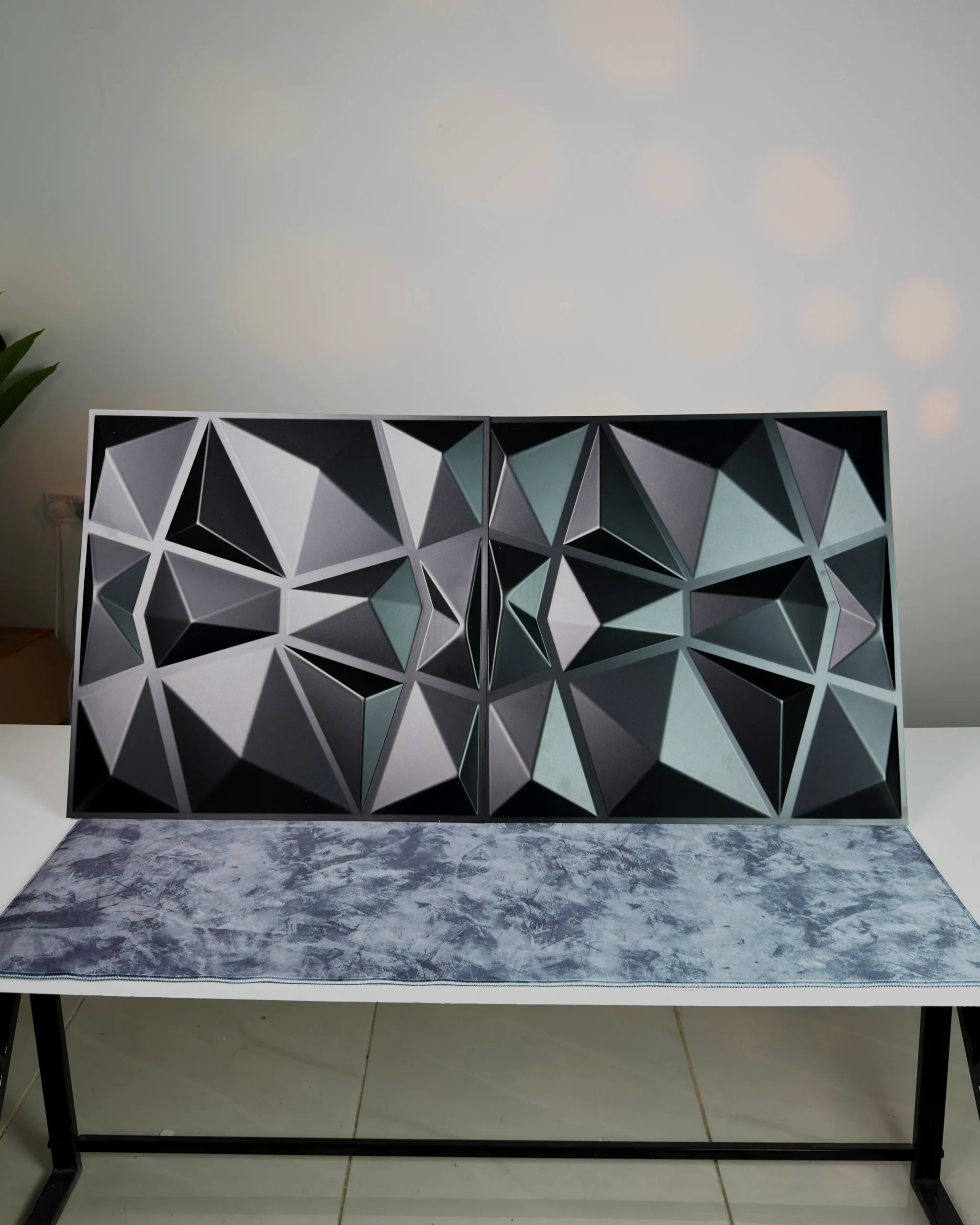 IMG_1778 Black Crystal 3D Wall Panel, 50x50cm - Image 1
