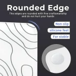 White Topography Glass Mousepad - Image 5