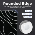 Black Topography Glass Mousepad - Image 3