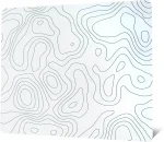 White Topography Glass Mousepad - Image 2