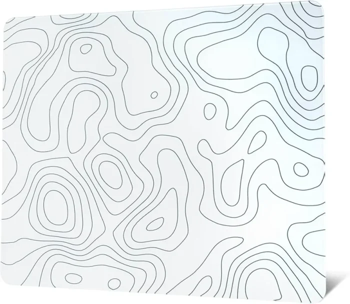 White Topography Glass Mousepad - Image 2