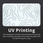 White Topography Glass Mousepad - Image 3