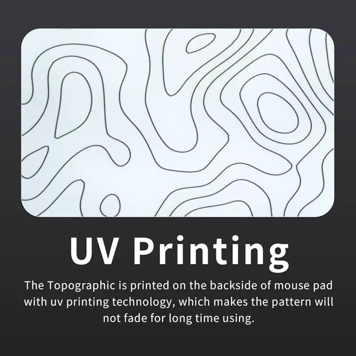 White Topography Glass Mousepad - Image 3