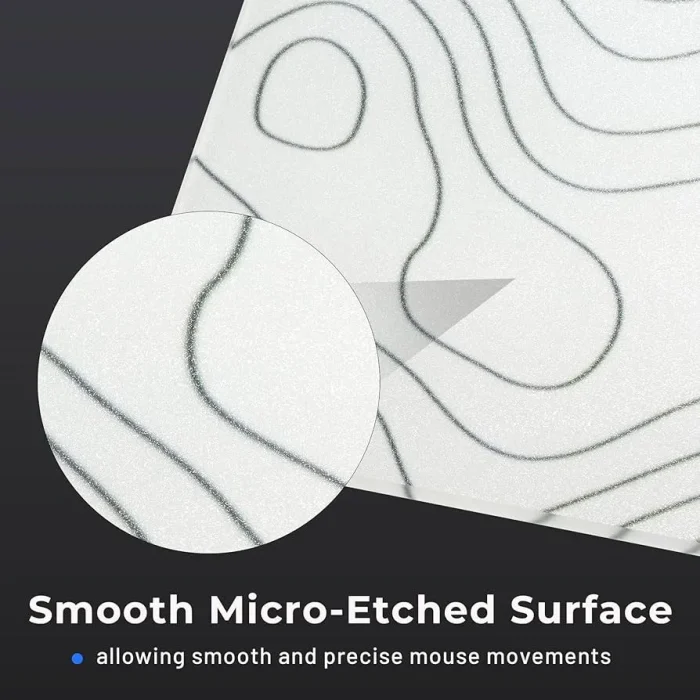 White Topography Glass Mousepad - Image 4