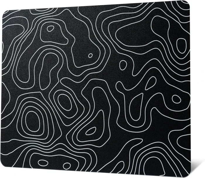 Black Topography Glass Mousepad - Image 2