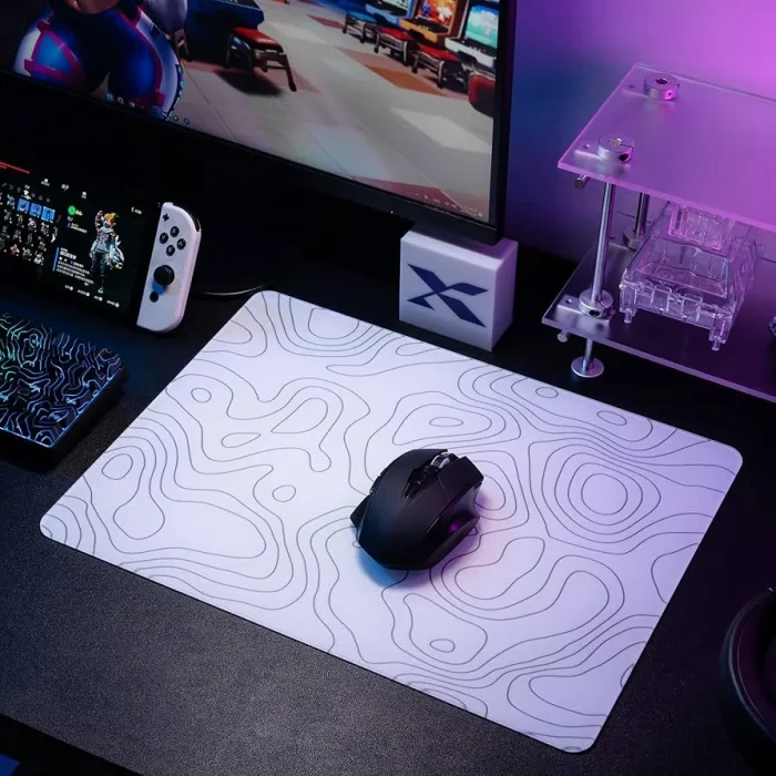 White Topography Glass Mousepad - Image 6