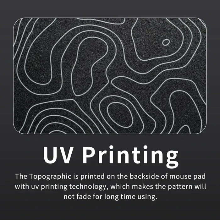 Black Topography Glass Mousepad - Image 4