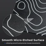 Black Topography Glass Mousepad - Image 6