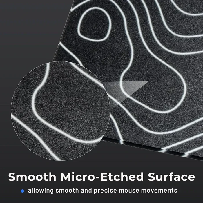 Black Topography Glass Mousepad - Image 6