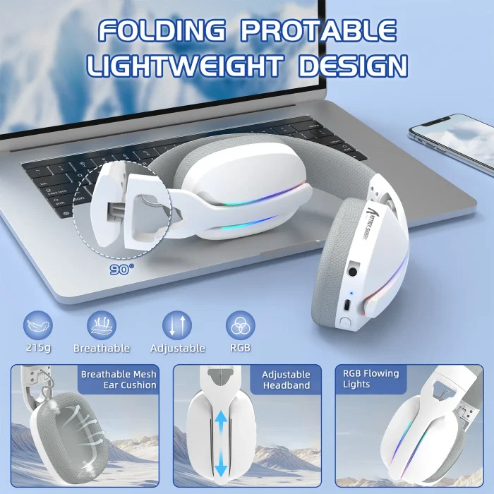 Attack Shark L90 Headset - White - Image 9